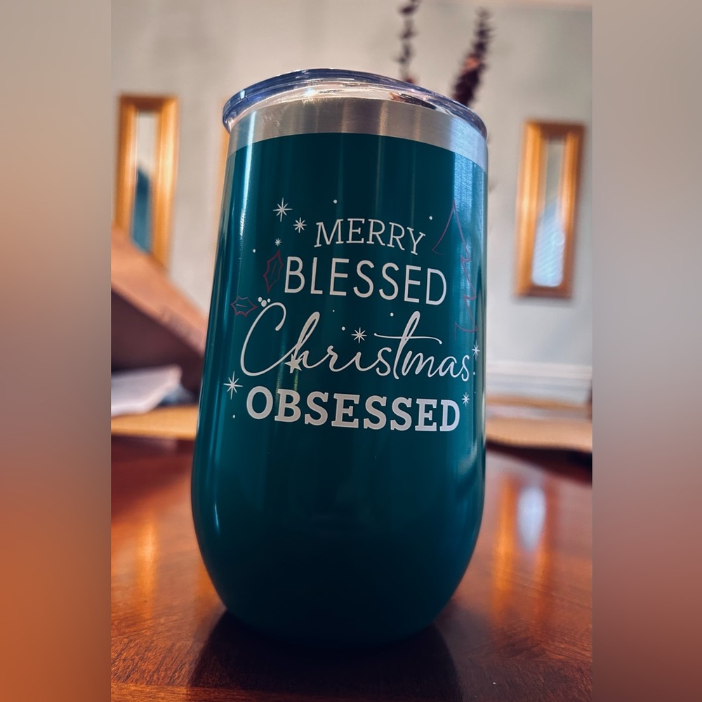 Green Stainless Steel Christmas Cup